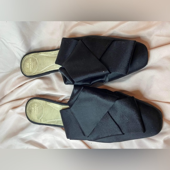 H&M black mule, bowties,slip one size 40 - Picture 2 of 6